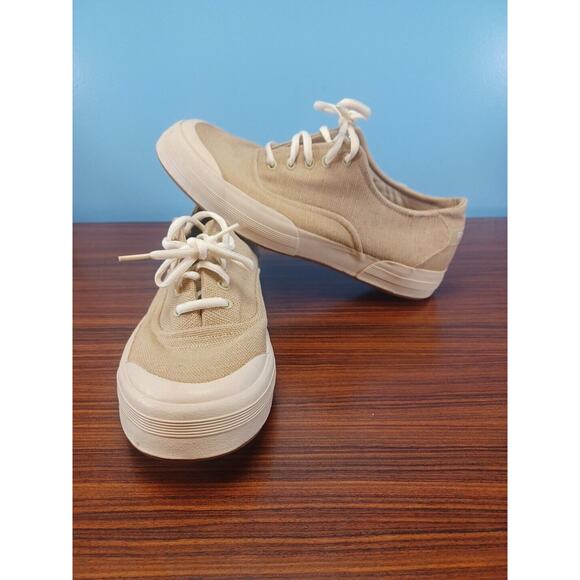 Reebok Beige Canvas Style Sneakers Shoes Size 10 - Picture 8 of 8